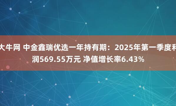 大牛网 中金鑫瑞优选一年持有期：2025年第一季度利润569.55万元 净值增长率6.43%